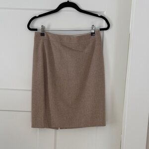 J. Crew Factory Wool Tan Pencil Skirt